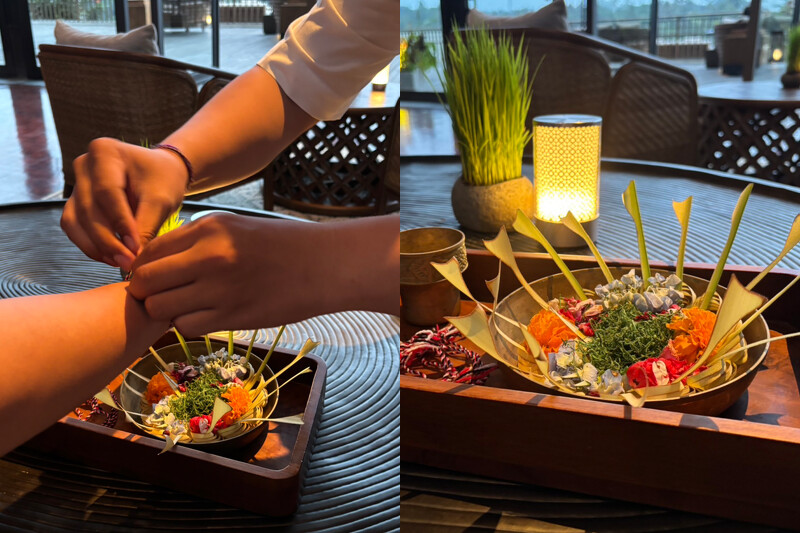 迎賓儀式象徵著這刻起就是峇里島人了。(Shot by Tracy Lee) 迎賓儀式象徵著這刻起就是峇里島人了。(Shot by Tracy Lee)