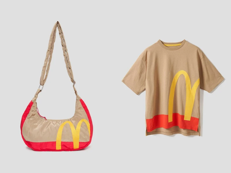 graniph x 麥當勞聯名迷你肩背包(約台幣1,290)、短袖上衣(約台幣1,490) graniph x 麥當勞聯名迷你肩背包(約台幣1,290)、短袖上衣(約台幣1,490)