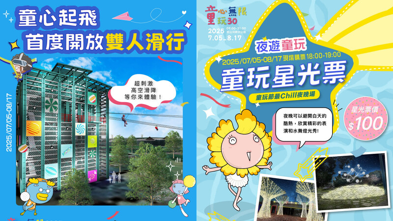 2025宜蘭童玩節新增雙人滑行、星光票玩法