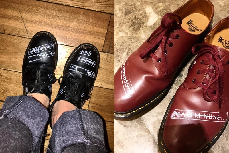 G-Dragon過去在IG上分享的親自手繪Dr.Martens黑色與櫻桃紅色皮鞋 G-Dragon過去在IG上分享的親自手繪Dr.Martens黑色與櫻桃紅色皮鞋