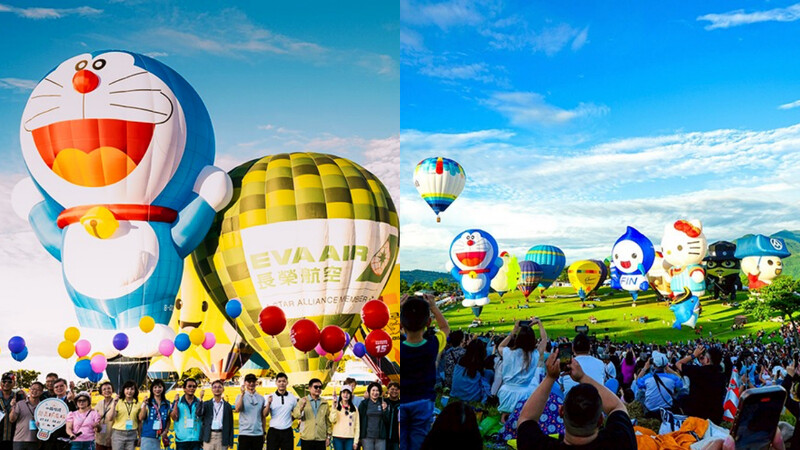 「哆啦A夢熱氣球」現身2025臺灣國際熱氣球嘉年華！
