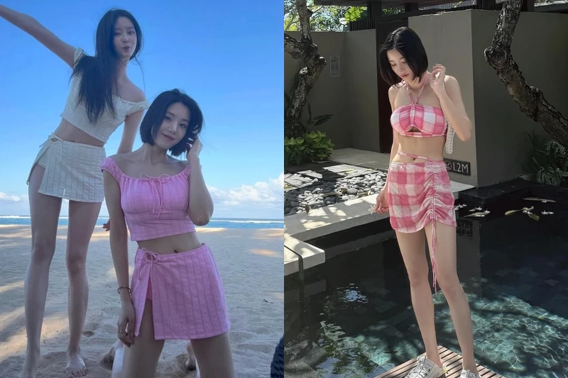 權恩妃度假私服，身穿韓國泳裝品牌Coralique的泳裝