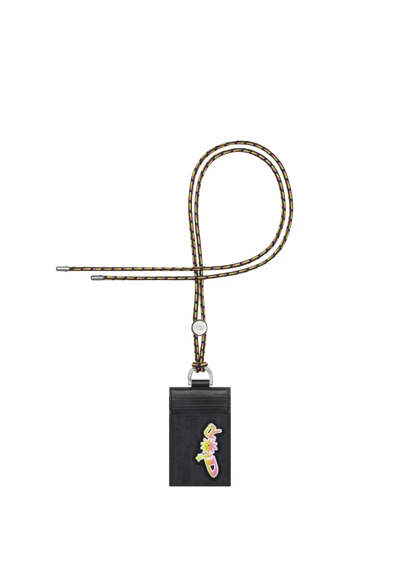 DIOR AND LEWIS HAMILTON 黑色Oblique緹花直立式卡夾_NTD 18,000