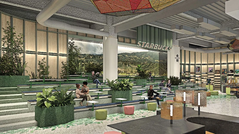 星巴克典藏Dream Plaza台北門市示意圖 星巴克典藏Dream Plaza台北門市示意圖