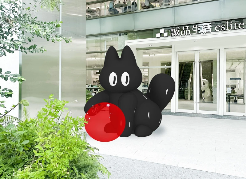 誠品生活480│7/10-9/15│夏日藝術季│韓國插畫家筆下超人氣貓咪ingki驚喜現蹤，後續更有3米高氣模作品登場，萌力全開！