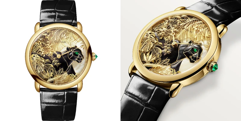 Ronde Louis Cartier Panthère Métiers d'Art美洲豹大師工藝腕錶。 Ronde Louis Cartier Panthère Métiers d'Art美洲豹大師工藝腕錶。