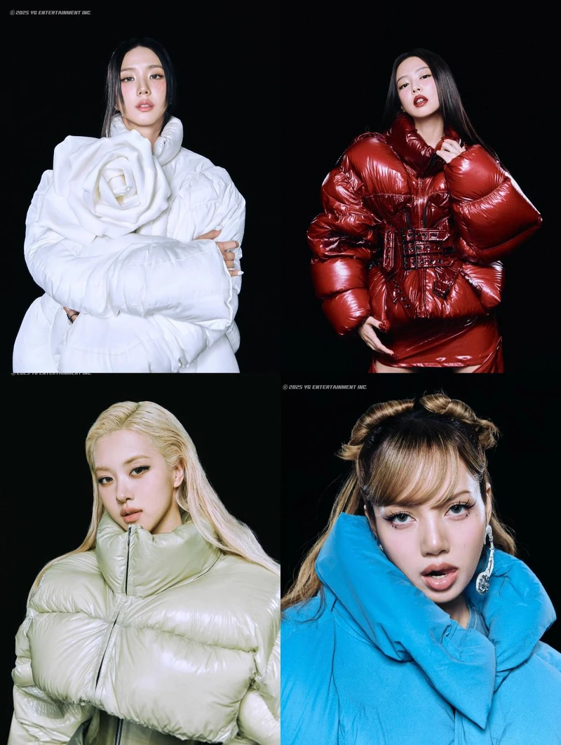BLACKPINK在〈Jump〉MV中的羽絨衣造型,來自設計師丁云章與Juntae Kim BLACKPINK在〈Jump〉MV中的羽絨衣造型,來自設計師丁云章與Juntae Kim