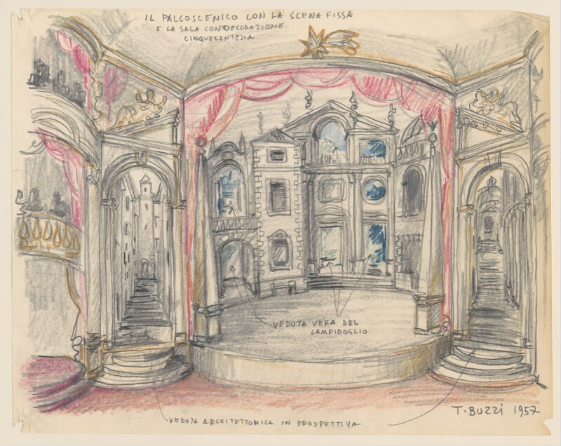 Maria Grazia Chiuri與建築師Fabio Tudisco攜手投入細膩的修復工程，並依照設計師Tomaso Buzzi於1950年代的的設計藍圖將其修復如初，令人感動。