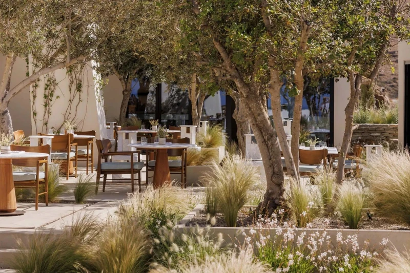 「Atria」的戶外餐廳。