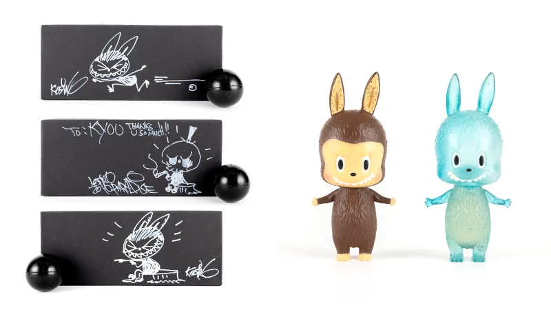 龍家昇 《簽繪玩具 (原色版，夜光限定版)》(三件一組) 尺寸不一 起拍價HK$15,000