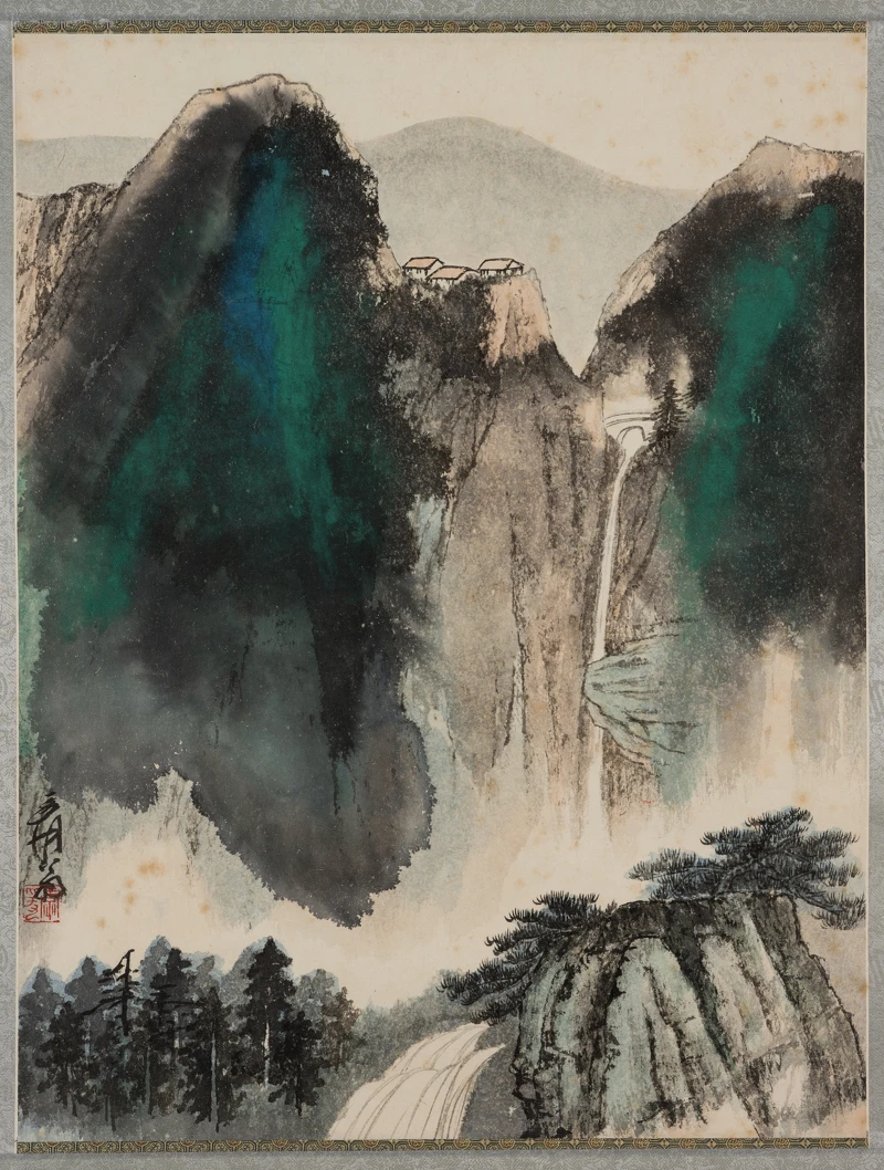 張大千 《潑彩山水》 61.0×47.0公分 起拍價HK$1,000