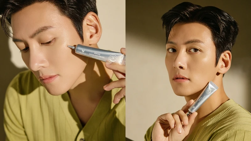 Bello.U品牌代言人、韓國治癒男神池昌旭與SPICULE微針肉毒科技眼霜。