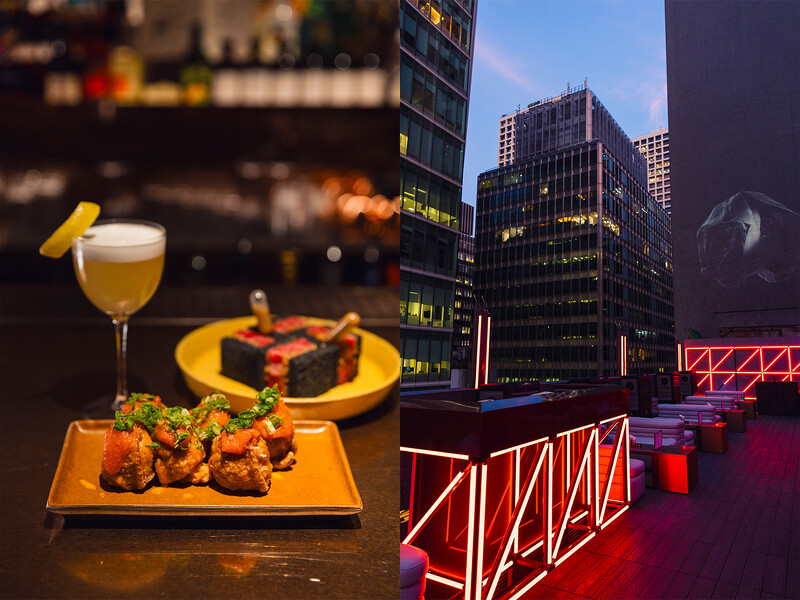 H2O Sour雞尾酒、明太子雞翅(Mentaiko Wings)、A4和牛炭烤三明治(WAGYU KATSU SANDO 2.0)、 H2O Sour雞尾酒、明太子雞翅(Mentaiko Wings)、A4和牛炭烤三明治(WAGYU KATSU SANDO 2.0)、