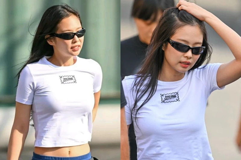 Jennie私服穿搭，配戴CHIMI的Dusk款式Y2K風格墨鏡