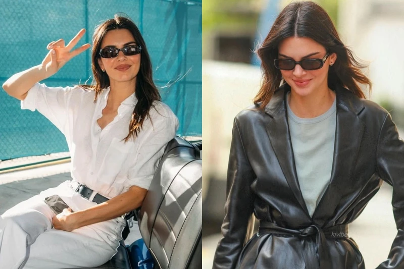 Kendall Jenner另一套造型，同樣搭配CHIMI的LAX鏡款太陽眼鏡