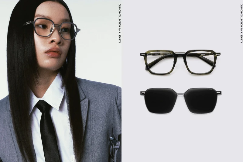 A.SOCIETY推出的磁吸式CLIP-ON兩用鏡框，售價NT$6,980