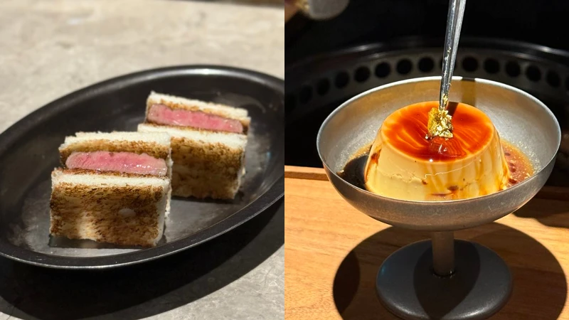 烤和牛三明治、烤布蕾‧焦糖醬油 烤和牛三明治、烤布蕾‧焦糖醬油