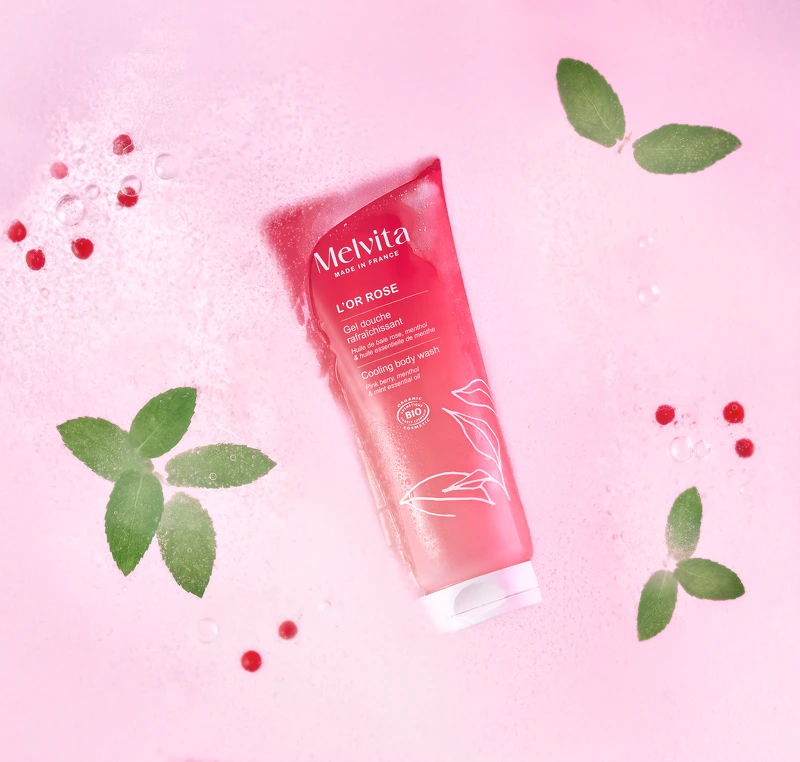 Melvita粉紅胡椒美體沐浴露200ml，NT780