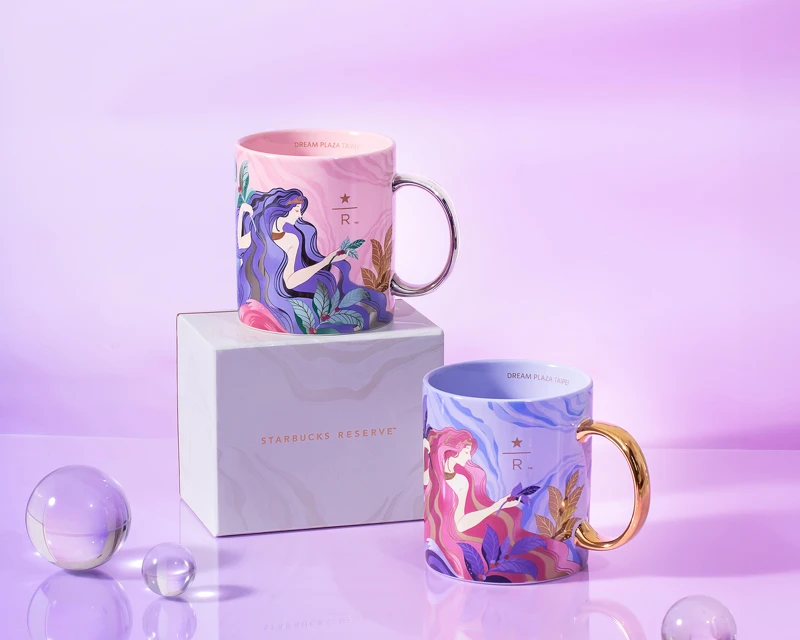 星巴克DREAM PLAZA門市限定商品:典藏女神對杯 星巴克DREAM PLAZA門市限定商品:典藏女神對杯