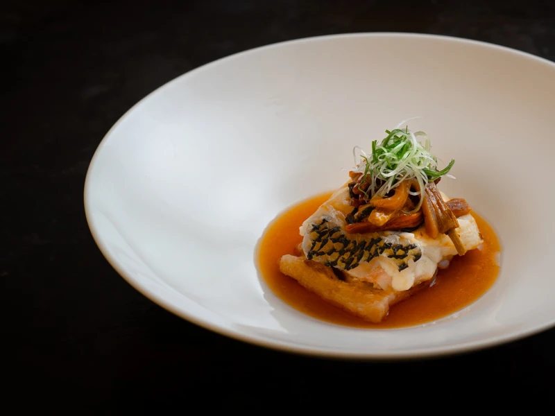 「古法蒸龍躉石斑」。 「古法蒸龍躉石斑」。