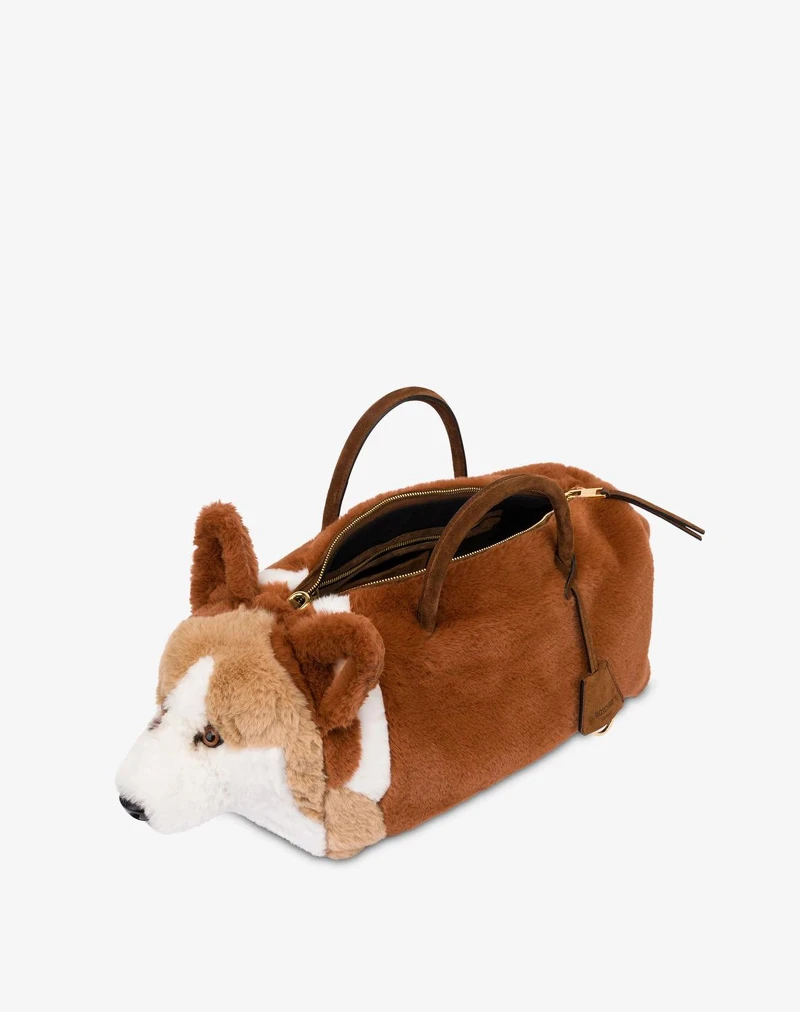 周子瑜同款Moschino 2025早秋系列「Corgi Handbag」柯基犬造型手袋 周子瑜同款Moschino 2025早秋系列「Corgi Handbag」柯基犬造型手袋