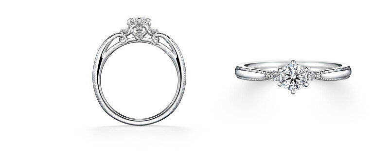 SUBARUBOSHI昴星鉑金訂婚鑽戒。