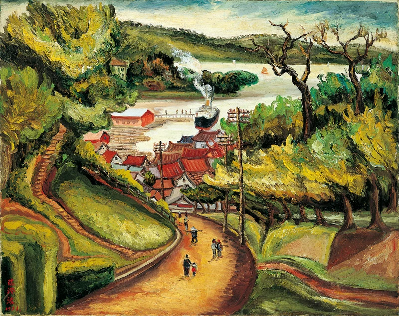 陳澄波|滿載而歸|1933|油彩畫布|72.5x90.5cm|尊彩藝術中心提供 陳澄波|滿載而歸|1933|油彩畫布|72.5x90.5cm|尊彩藝術中心提供