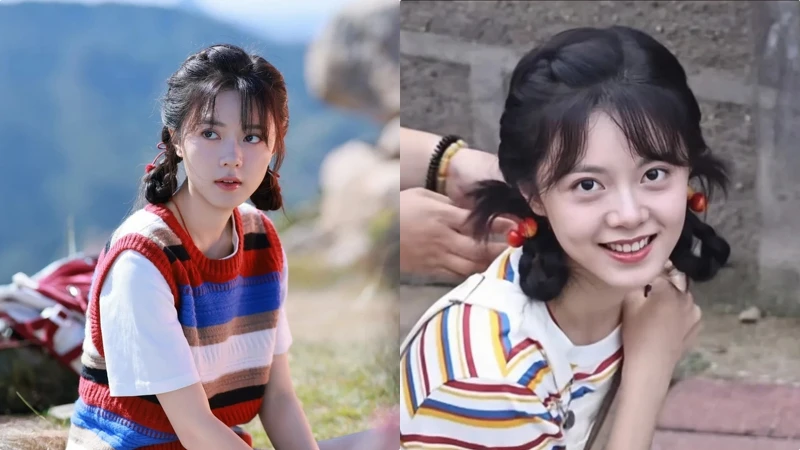 趙今麥的雙櫻桃丸子頭