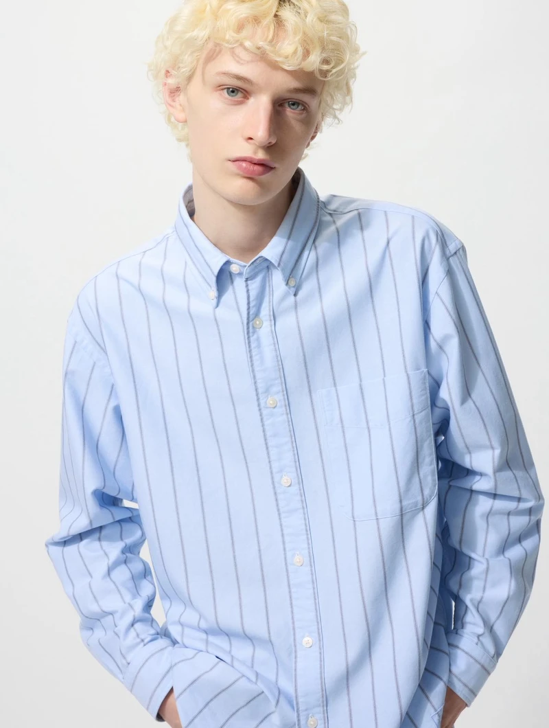 Uniqlo父親節禮物推薦:JW Anderson聯名牛津寬版襯衫 Uniqlo父親節禮物推薦:JW Anderson聯名牛津寬版襯衫
