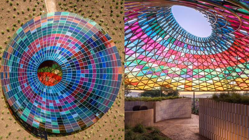 © Vertical Panorama Pavilion at the Donum Estate, 2022, Studio Other Spaces – Olafur Eliasson and Sebastian Behmann – Photo: Adam Potts © Vertical Panorama Pavilion at the Donum Estate, 2022, Studio Other Spaces – Olafur Eliasson and Sebastian Behmann – Photo: Adam Potts