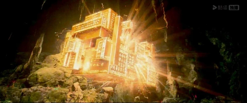 楊洋使出絕招「金光磚符寶」特技震撼。