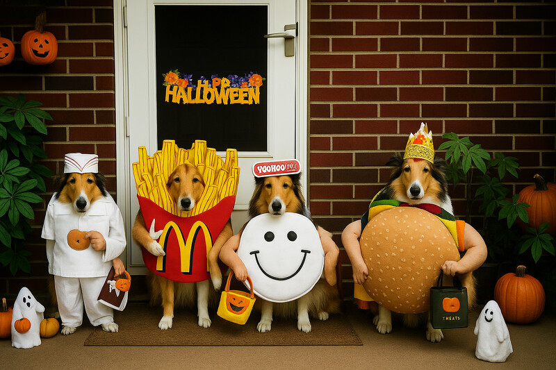 寵物萬聖節變裝:狗狗穿上各類食物服裝 寵物萬聖節變裝:狗狗穿上各類食物服裝