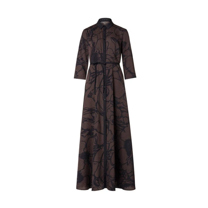 Sisley 花卉線條長洋裝