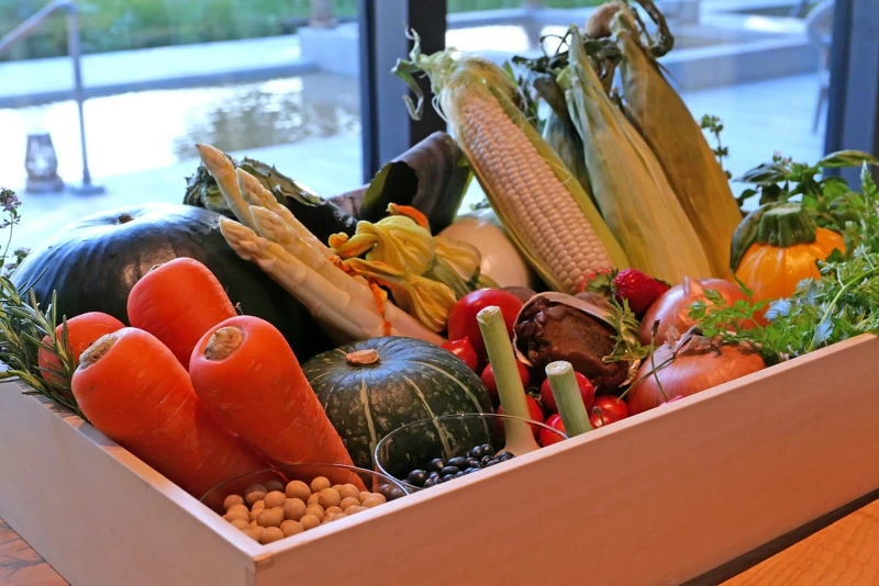 五彩繽紛的食材箱。 五彩繽紛的食材箱。