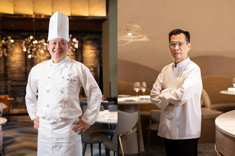 欣葉品牌主廚吳志偉與高雄米其林綠星餐廳「THOMAS CHIEN Restaurant」廚藝總監簡天才。 欣葉品牌主廚吳志偉與高雄米其林綠星餐廳「THOMAS CHIEN Restaurant」廚藝總監簡天才。