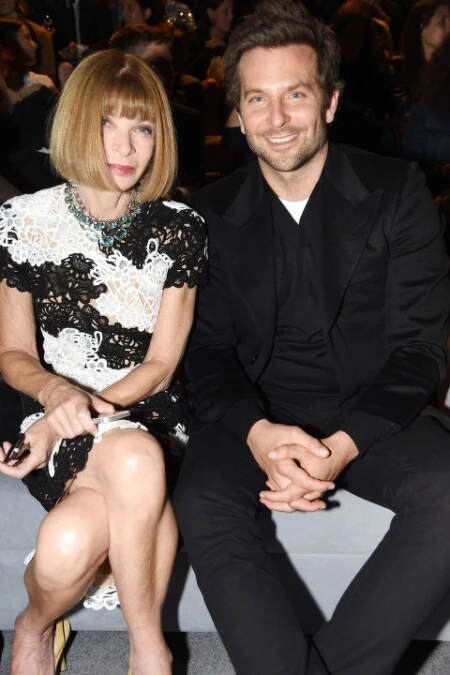 Anna Wintour And Bradley Cooper on the front row at London Fashion Week SS15