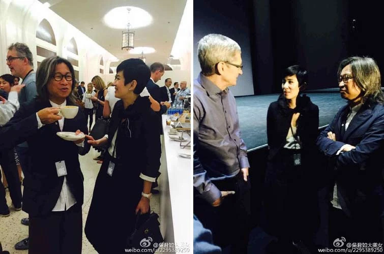 陳可欣與吳君如在 iPhone 6s 發表會現場 (照片取自於吳君如微博)