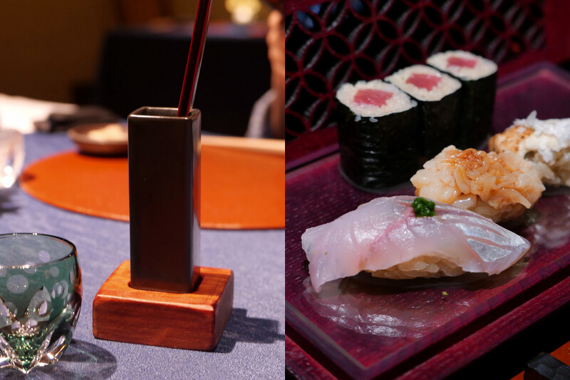 專屬的醬料筒與刷具,在壽司上桌後,由食客自己擦上。 專屬的醬料筒與刷具,在壽司上桌後,由食客自己擦上。