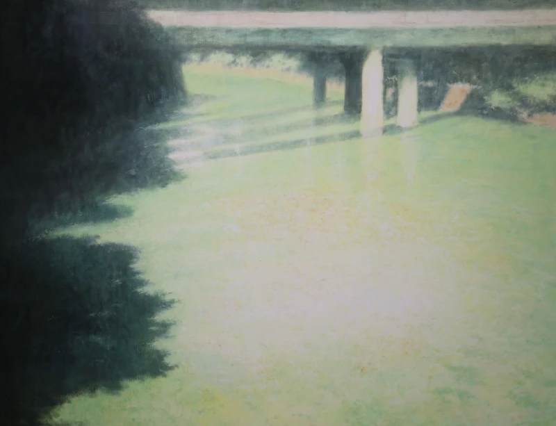 《橋樑之下》|2025|油彩、畫布|112 × 145 cm 《橋樑之下》|2025|油彩、畫布|112 × 145 cm