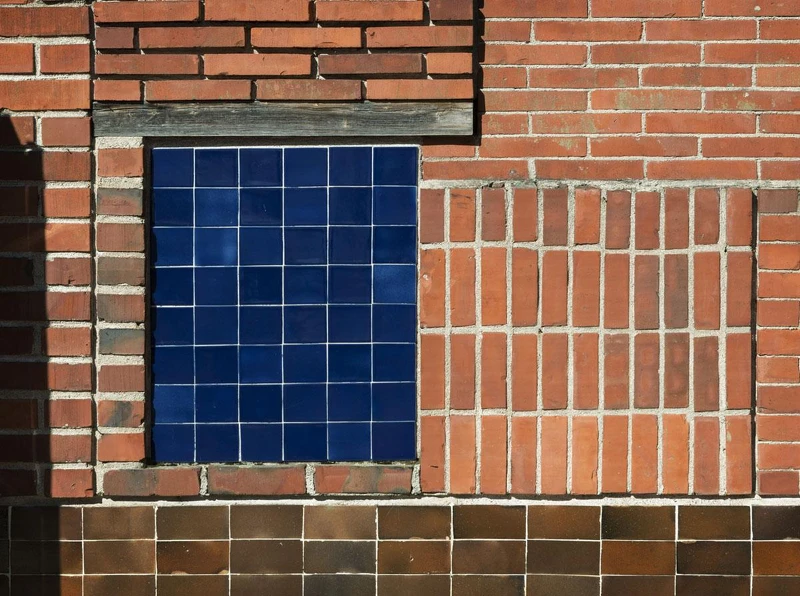 穆拉察洛實驗住宅中的材質實驗磚牆 ©Alvar Aalto Foundation