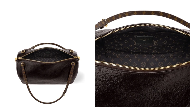 Louis Vuitton Express 手袋的 Monogram 提花內裡設計，展現低調奢華