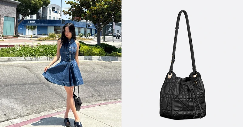 BLACKPINK Jisoo 展示 DIOR D-Motion 中型水桶包 BLACKPINK Jisoo 展示 DIOR D-Motion 中型水桶包