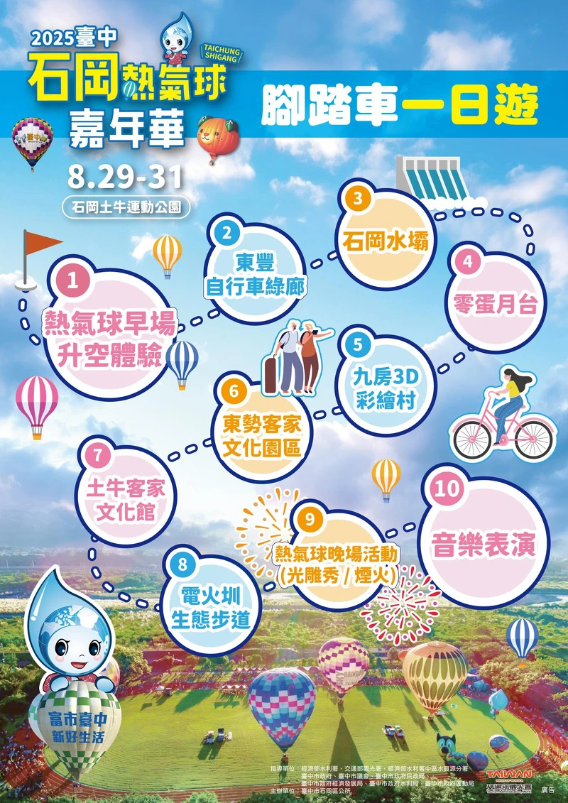 「2025台中石岡熱氣球嘉年華」推薦來趟腳踏車一日遊 「2025台中石岡熱氣球嘉年華」推薦來趟腳踏車一日遊