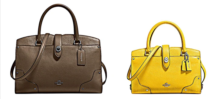 Coach Mercer 30 皮革手袋，NTD 19,800 / Mercer 24 皮革手袋，NTD 14,800