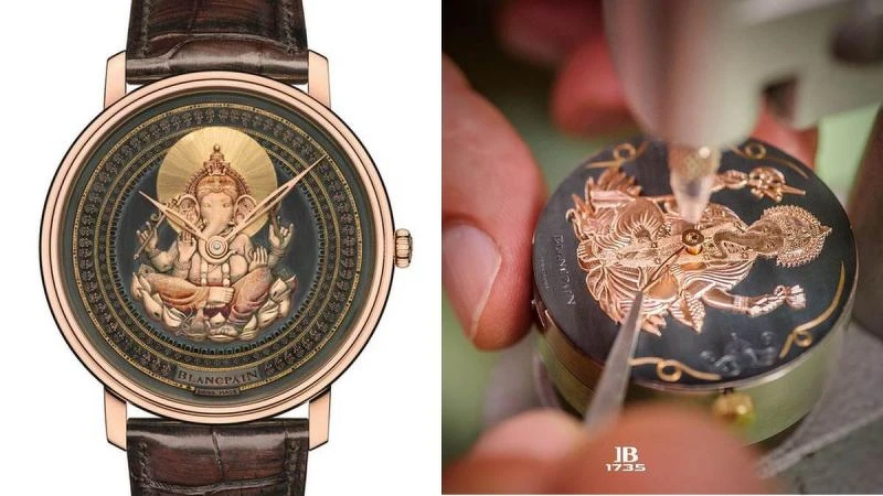Blancpain 赤金銅大馬士革金雕
