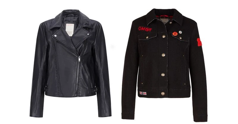 皮衣，NT$8990/徽章夾克，NT$4990