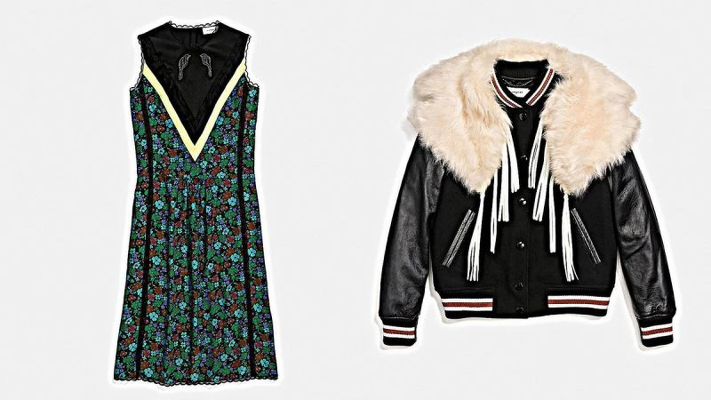 印花洋裝 NT 32,800 ,Varsity 外套 NT 41,800 印花洋裝 NT 32,800 ,Varsity 外套 NT 41,800