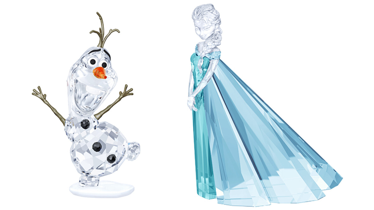 Elsa、雪寶好想帶回家！施華洛世奇打造冰雪奇緣水晶雕像