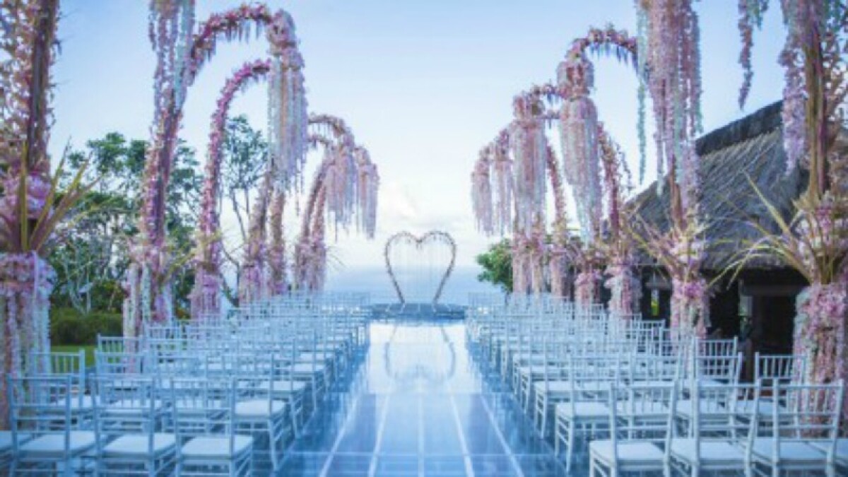 林心如、霍建華峇里島大婚！粉色婚禮佈置超絕美