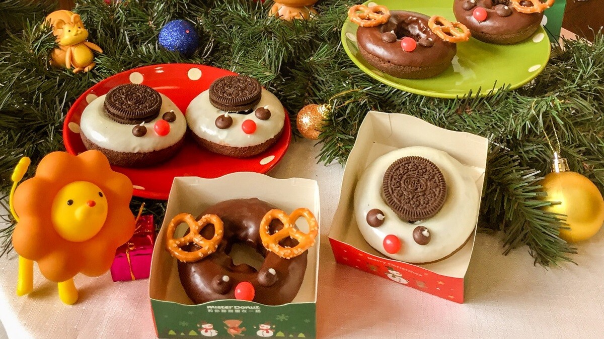 OREO雪人、馴鹿口味甜甜圈太可愛！Mister Donut視覺系聖誕甜點